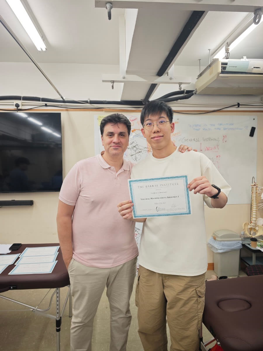 Barral Institute certificate with David